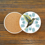 Colorful Hummingbird Coasters - 4" Ceramic Drink Coasters with Cork Backing - Coasters - Two Little Fruits - Two Little Fruits