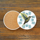 Colorful Hummingbird Coasters - 4" Ceramic Drink Coasters with Cork Backing - Coasters - Two Little Fruits - Two Little Fruits