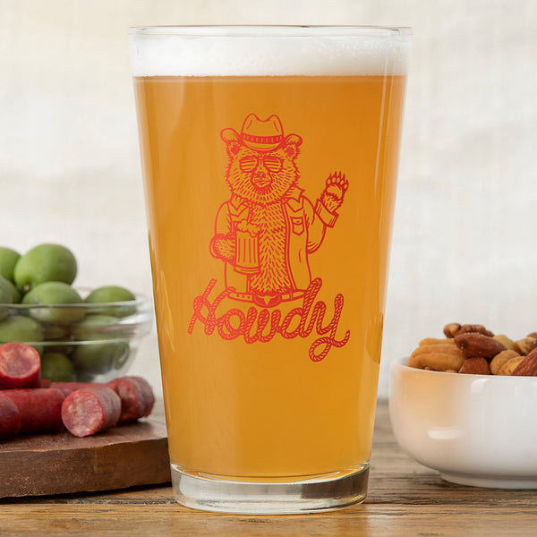 Cowboy Beer Glass - Pint Glass - Two Little Fruits - Two Little Fruits