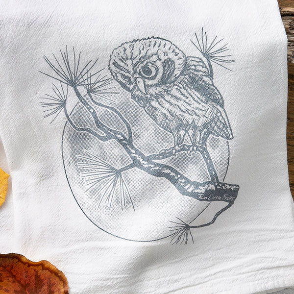 Crow and Owl Tea Towel - Tea Towels - Two Little Fruits - Two Little Fruits