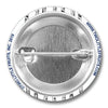 Back view of the crow button pin featuring the pin clasp and metal finish, perfect for fastening to clothing or bags.