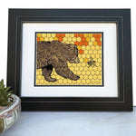 Bear illustrated art print by Two Little Fruits