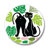 Cute Cat Coasters - Colorful 4" Ceramic Drink Coasters with Cork Backing for Moisture Protection - Coasters - Two Little Fruits - Two Little Fruits