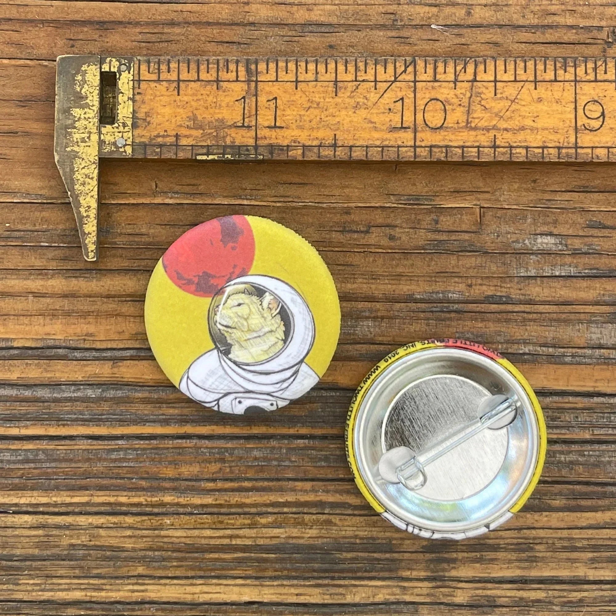 Cat Pins: Astronaut Cat illustrated button pin by Two Little Fruits