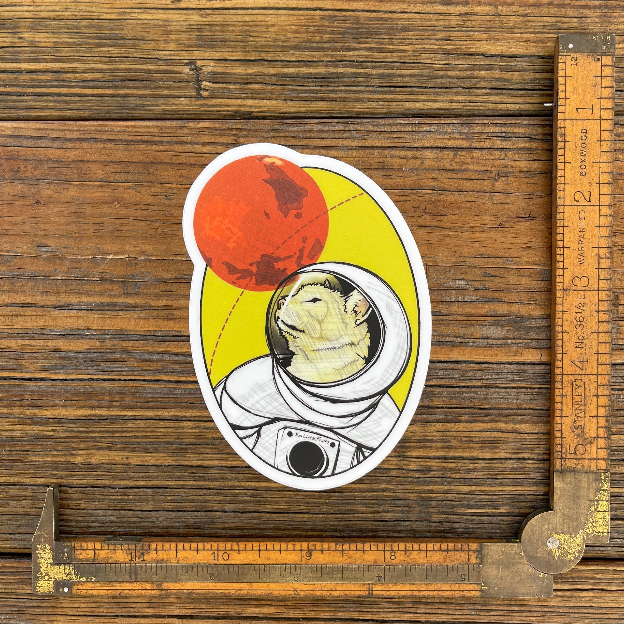 Cute Cat Stickers - Astronaut Space Cat Design, Durable & Weatherproof 3" x 4.31" Decal - Sticker - Two Little Fruits - Two Little Fruits