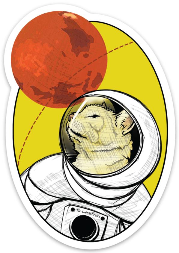 Cute Cat Stickers - Astronaut Space Cat Design, Durable & Weatherproof 3" x 4.31" Decal - Sticker - Two Little Fruits - Two Little Fruits