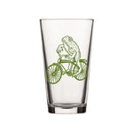 Cute Frog Pint Glass - Screen - Printed Bicycle Design - Pint Glass - Two Little Fruits - Two Little Fruits