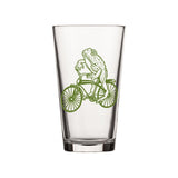 Cute Frog Pint Glass - Screen - Printed Bicycle Design - Pint Glass - Two Little Fruits - Two Little Fruits