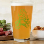 Cute Frog Pint Glass - Screen - Printed Bicycle Design - Pint Glass - Two Little Fruits - Two Little Fruits