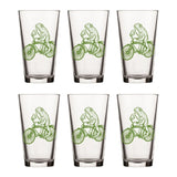 Cute Frog Pint Glass - Screen - Printed Bicycle Design - Pint Glass - Two Little Fruits - Two Little Fruits