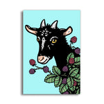 Goat illustrated fridge magnet by Two Little Fruits