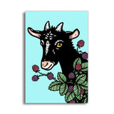 Goat illustrated fridge magnet by Two Little Fruits