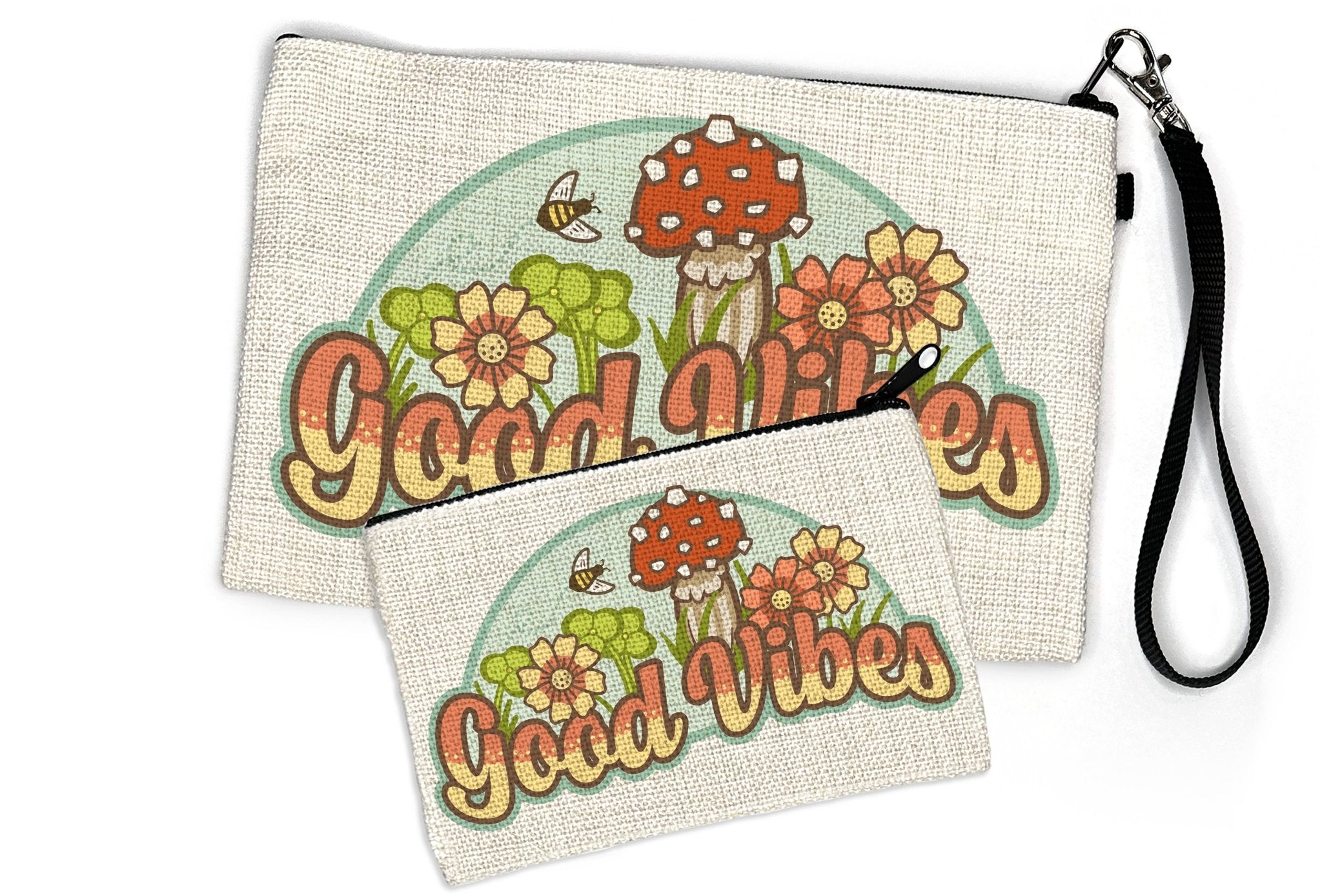 Cute Mushroom Small Travel Pouch - Versatile Zipper Bag for Cosmetics, Pencils & More - Zipper Pouches - Two Little Fruits - Two Little Fruits