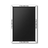 Back view of the cute rabbit fridge magnet showcasing the sturdy black magnetic backing, designed by Two Little Fruits.