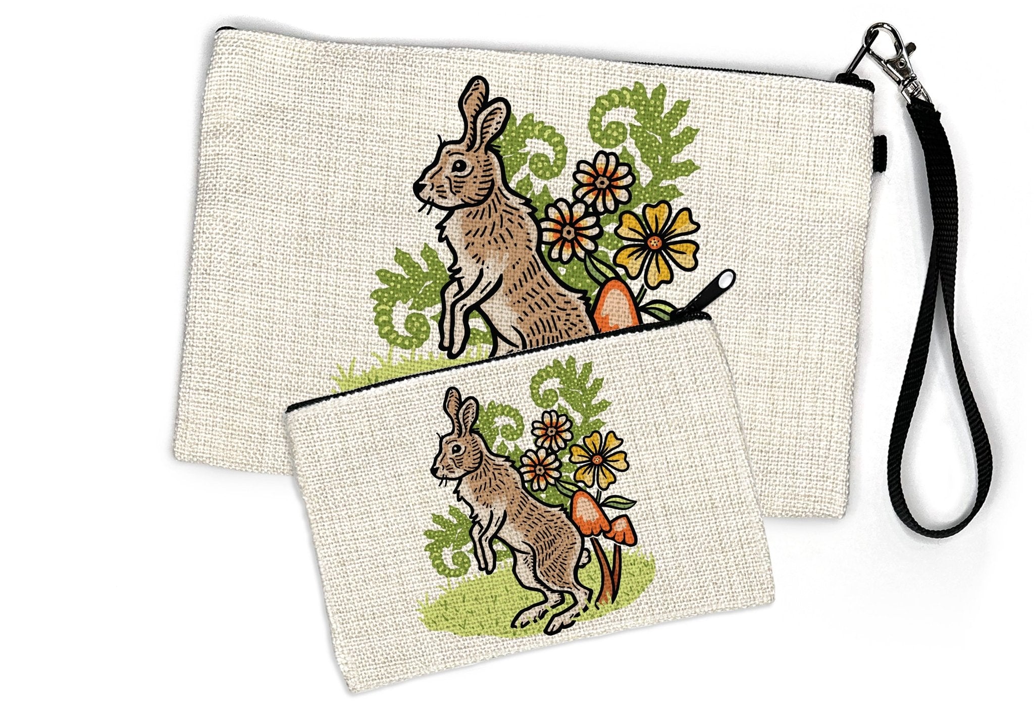 Cute Rabbit Zipper Pouch - Cosmetic & Pencil Organizer for Travel - Zipper Pouches - Two Little Fruits - Two Little Fruits