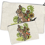 Cute Rabbit Zipper Pouch - Cosmetic & Pencil Organizer for Travel - Zipper Pouches - Two Little Fruits - Two Little Fruits