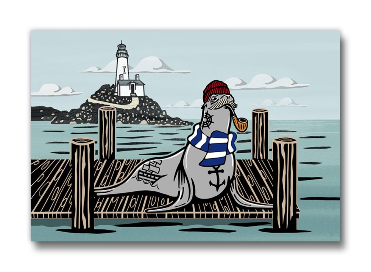 Cute Sailor Seal Fridge Magnet - 2