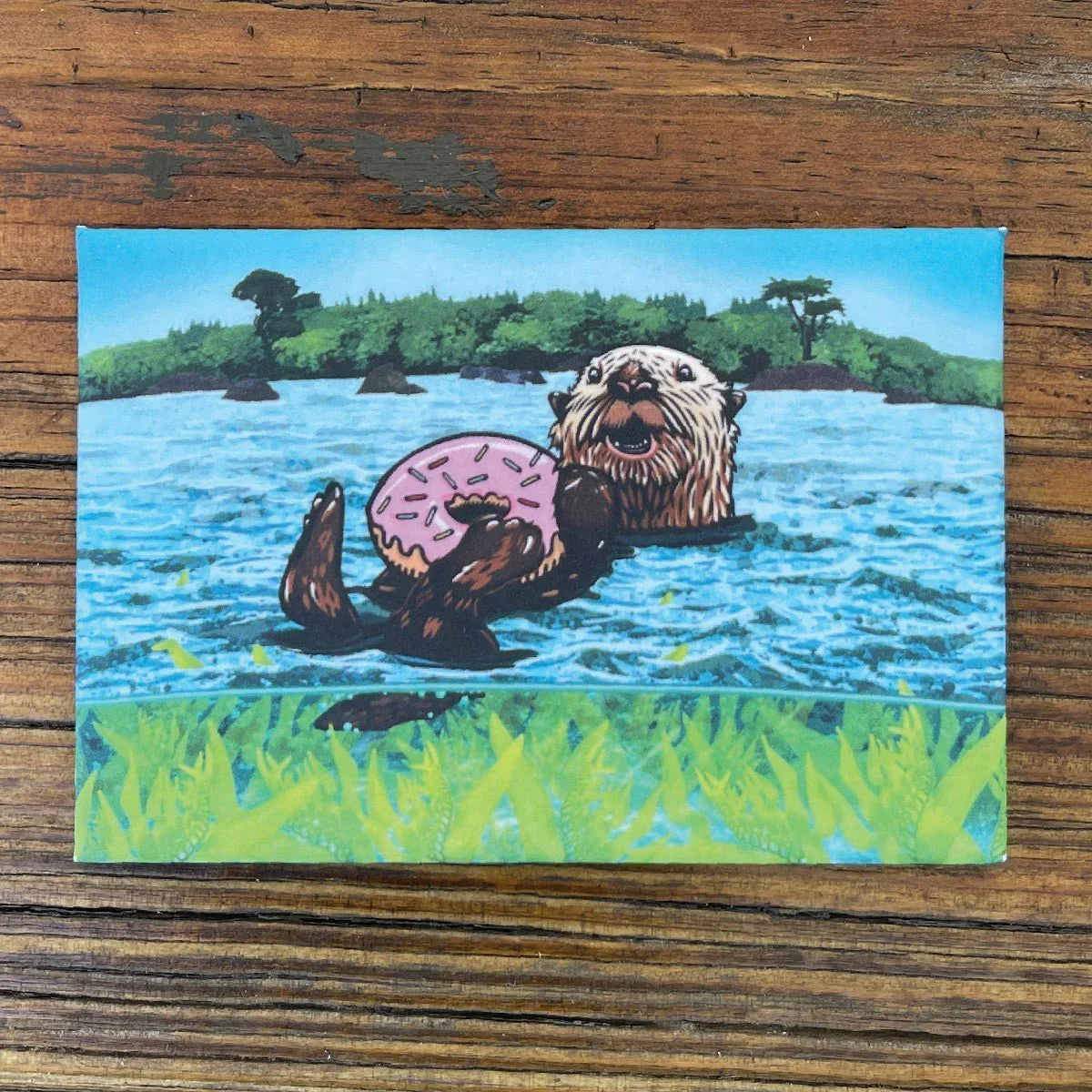 Sea Otter illustrated fridge magnet by Two Little Fruits
