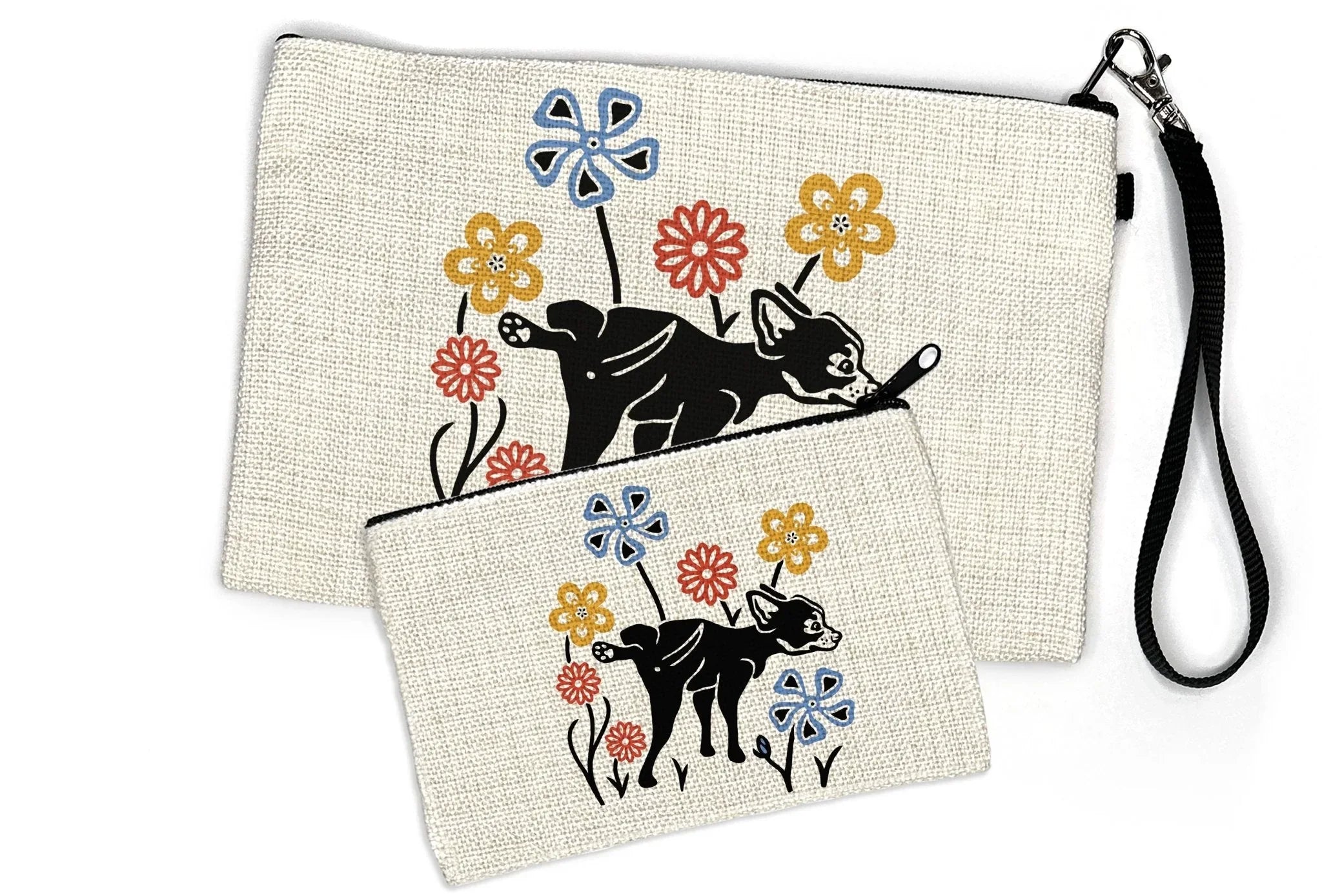 Cute Zipper Pouch for Dogs | Stylish Coin Purse, Cosmetic Bag & Pencil Case in 2 Sizes - Zipper Pouches - Two Little Fruits - Two Little Fruits
