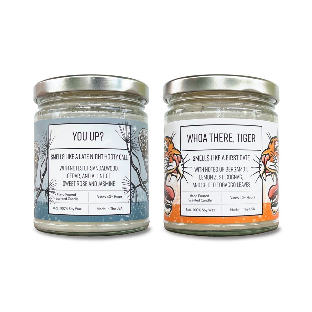 Date Night Candles Set - 100% Soy Wax, Long - Lasting 40+ Hour Burn Time, Unique Aromas - Soy Candles - Two Little Fruits - Two Little Fruits