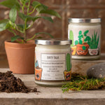 Dirty Talk Dirt Scented Candle - Eco - Friendly Hand - Poured Soy Wax with 40+ Hours of Aromatic Bliss - Soy Candles - Two Little Fruits - Two Little Fruits