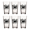 Dog Beer Glass - Whimsical Dog & Flowers Pint Glass, 16 Fl Oz, Made in USA, Durable & Fun - Pint Glass - Two Little Fruits - Two Little Fruits