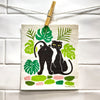 Eco - Friendly Cat Design Dishcloth - Biodegradable, Super Absorbent, Reusable & Compostable - Swedish Dish Cloth - Two Little Fruits - Two Little Fruits