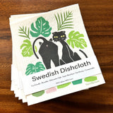 Eco - Friendly Cat Design Dishcloth - Biodegradable, Super Absorbent, Reusable & Compostable - Swedish Dish Cloth - Two Little Fruits - Two Little Fruits
