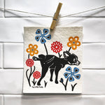 Eco - Friendly Dog Print Dishcloth - Biodegradable & Reusable for Sustainable Cleaning - Swedish Dish Cloth - Two Little Fruits - Two Little Fruits