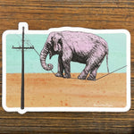 Elephant illustrated vinyl sticker by Two Little Fruits