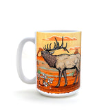 Elk Coffee Mug – 15 Oz. Ceramic Mug, Dishwasher & Microwave Safe, Perfect Gift for Coffee Lovers - Mug - Two Little Fruits - Two Little Fruits
