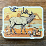 Elk illustrated vinyl sticker by Two Little Fruits