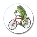 Frog Button Pin - Toadster The Frog, 1.25" Soft - Touch Matte Finish, Weather - Resistant, Scuff - Resistant - Button Pins - Two Little Fruits - Two Little Fruits