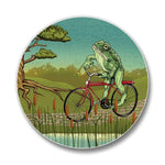 Frog Drink Coasters - Colorful 4" Ceramic Coasters with Cork Backing for Moisture Protection - Coasters - Two Little Fruits - Two Little Fruits