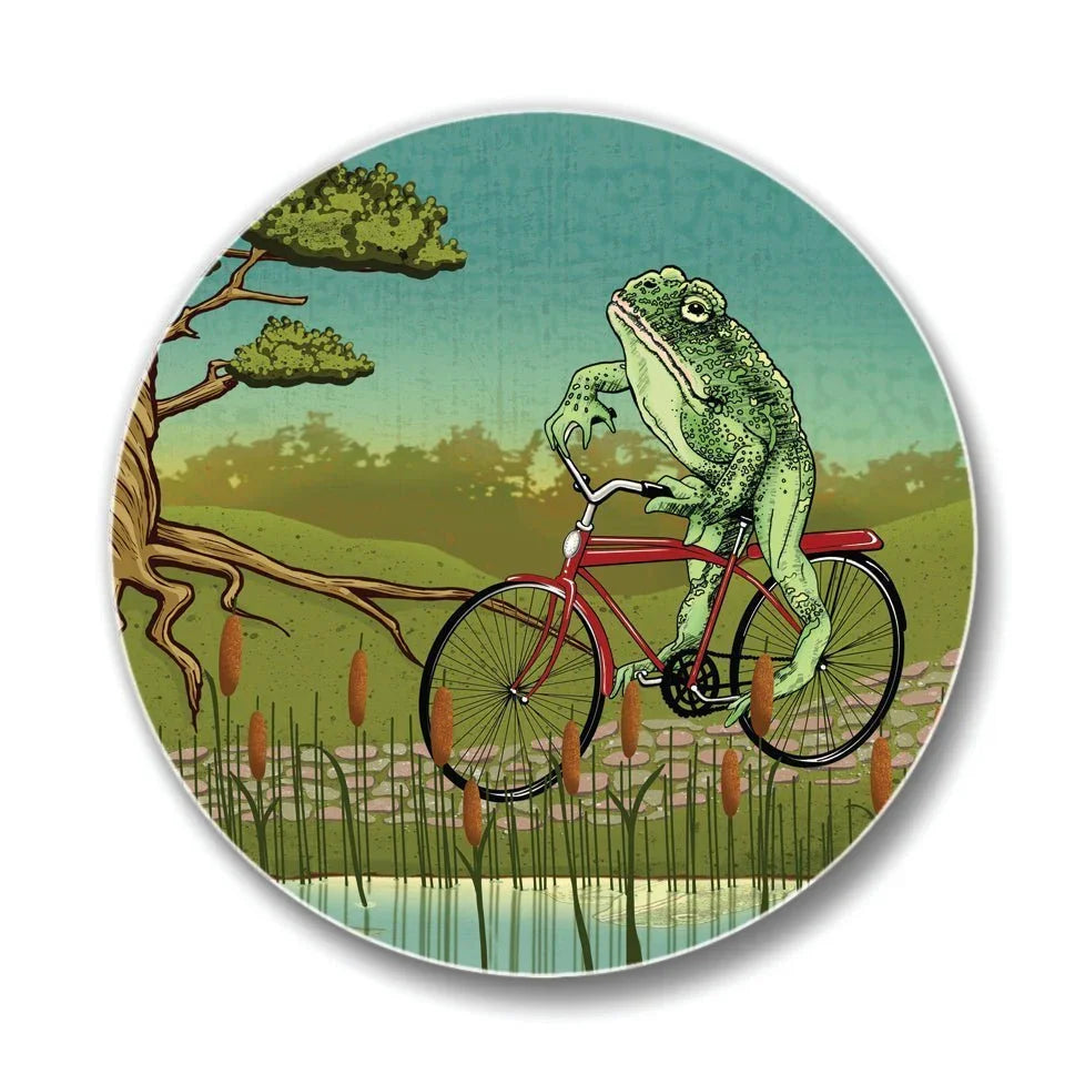 Frog Drink Coasters - Colorful 4" Ceramic Coasters with Cork Backing for Moisture Protection - Coasters - Two Little Fruits - Two Little Fruits