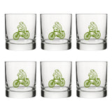 Frog Rocks Glass - Whimsical Green Whiskey Glass with Original Frog Illustration, 10 Fl Oz Capacity - Rocks Glass - Two Little Fruits - Two Little Fruits