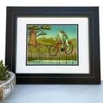 Frog Wall illustrated art print by Two Little Fruits