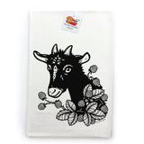 Fun Kitchen Towels: 100Cotton Goat Tea Towel with Unique Illustrations, Made in USA - Tea Towels - Two Little Fruits - Two Little Fruits