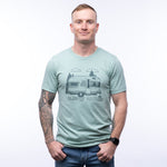 Funny Camper T-Shirt - Sleepin' Around Vintage Design, Unisex, Eco - Friendly, Made in USA - Tee Shirts - Two Little Fruits - Two Little Fruits