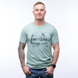 Funny Camper T-Shirt - Sleepin' Around Vintage Design, Unisex, Eco - Friendly, Made in USA - Tee Shirts - Two Little Fruits - Two Little Fruits