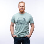 Funny Camper T-Shirt - Sleepin' Around Vintage Design, Unisex, Eco - Friendly, Made in USA - Tee Shirts - Two Little Fruits - Two Little Fruits