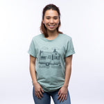 Funny Camper T-Shirt - Sleepin' Around Vintage Design, Unisex, Eco - Friendly, Made in USA - Tee Shirts - Two Little Fruits - Two Little Fruits