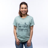 Funny Camper T-Shirt - Sleepin' Around Vintage Design, Unisex, Eco - Friendly, Made in USA - Tee Shirts - Two Little Fruits - Two Little Fruits