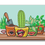 Funny Dirty Talk Potted Plant Magnet - 2" x 3" High - Quality Decorative Refrigerator Magnet - Fridge Magnets - Two Little Fruits - Two Little Fruits