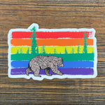 Gay Pride illustrated vinyl sticker by Two Little Fruits