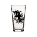 Goat Pint Glass - 16 Fl Oz, Durable Glass with Original Two Little Fruits Illustration - Pint Glass - Two Little Fruits - Two Little Fruits