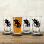 Goat Pint Glass - 16 Fl Oz, Durable Glass with Original Two Little Fruits Illustration - Pint Glass - Two Little Fruits - Two Little Fruits