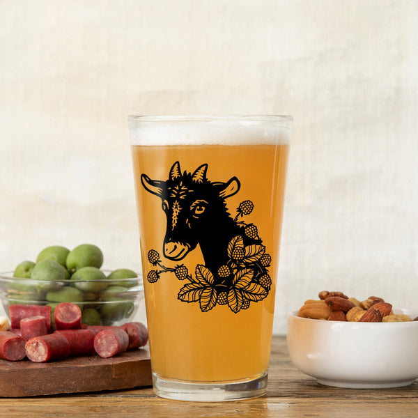 Goat Pint Glass - Pint Glass - Two Little Fruits - Two Little Fruits