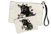 Goat Zipper Pouch - Versatile storage solution for makeup, pencils & travel essentials. Showcasing a charming goat illustration on durable fabric for stylish organization.