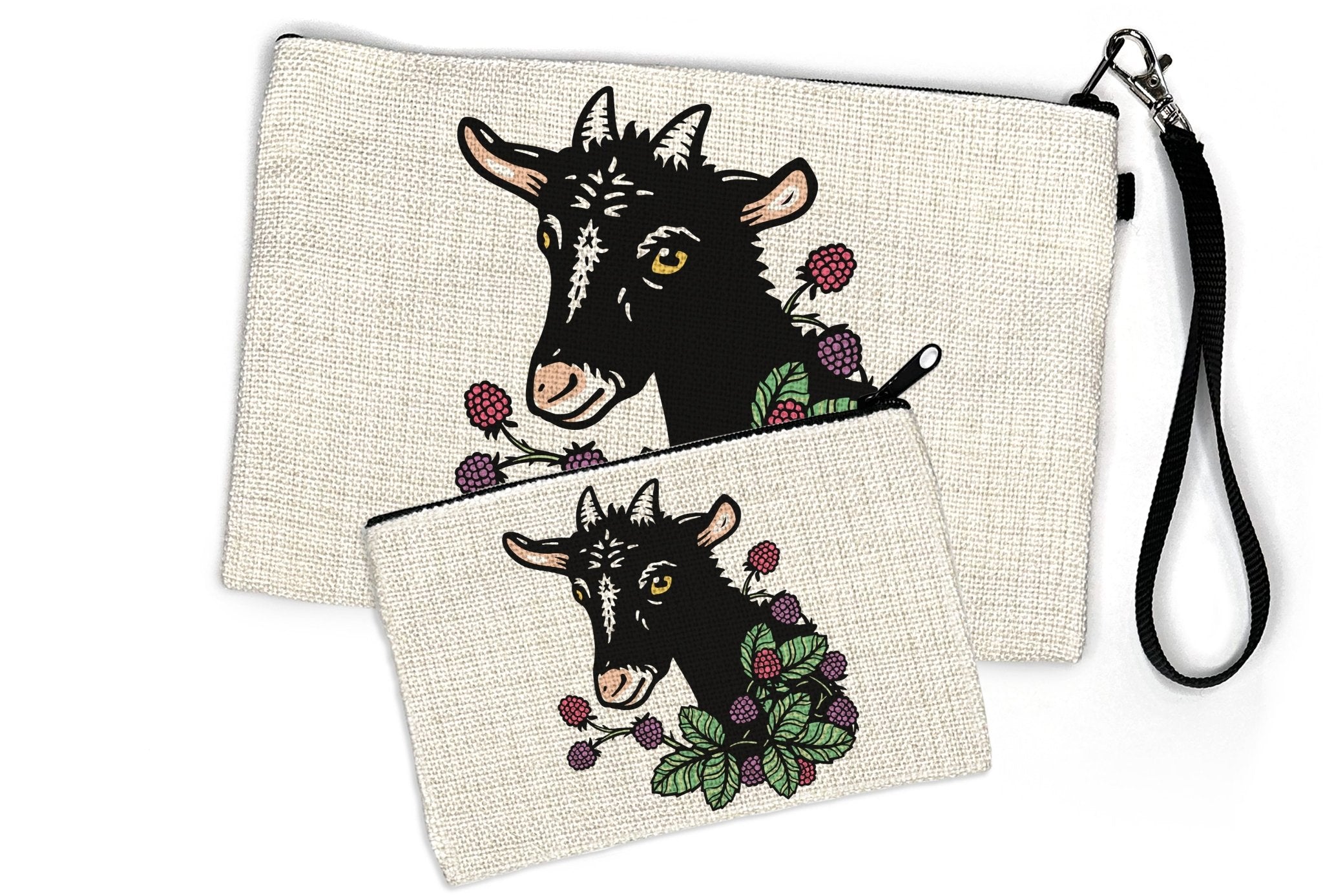 Goat Zipper Pouch - Versatile Storage Solution for Makeup, Pencils & Travel Essentials - Zipper Pouches - Two Little Fruits - Two Little Fruits